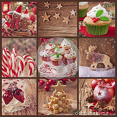 Christmas collage Stock Photo