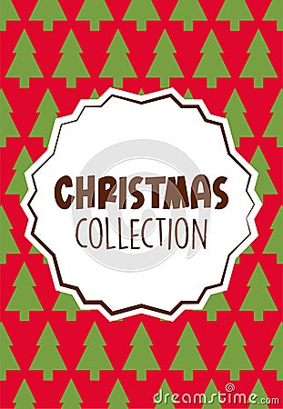 christmas collection trees Vector Illustration