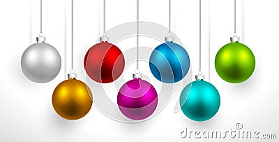 Christmas colored balls Vector Illustration