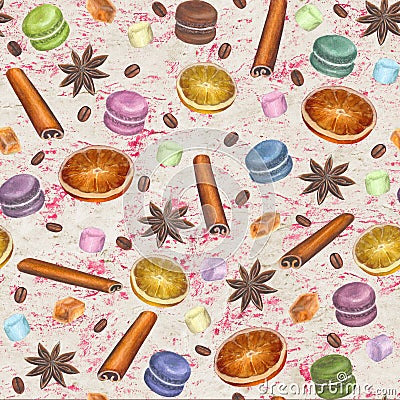 Christmas colorful seamless pattern Stock Photo