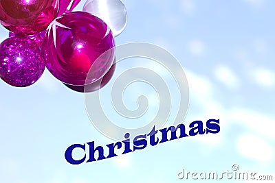 Christmas composition on the background with Christmas balls Stock Photo