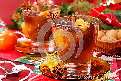 Christmas compote of dried fruits Stock Photo