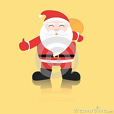 Christmas concept by santacros is very happy. Vector Illustration