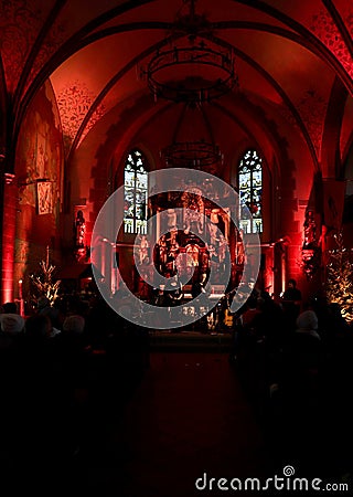 Christmas concert in Dudeldorf, Germany Editorial Stock Photo