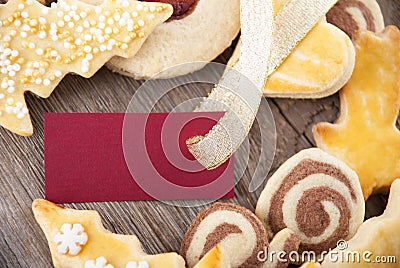 Christmas cookies baking background Stock Photo