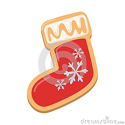 Christmas cookies girl. Vector Illustration