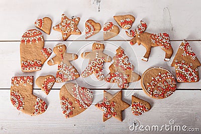 Christmas Cookies And Handmade Retro Toys Stock Photo - Image: 46939532