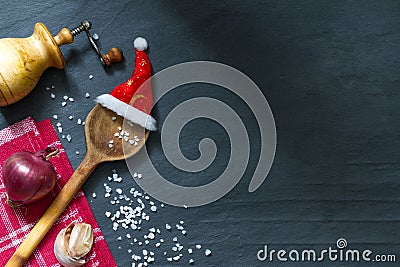 Christmas cooking abstract food background Stock Photo