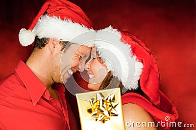 Christmas couple Stock Photo