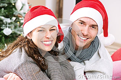 Christmas Couple Stock Photo