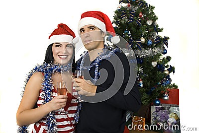 Christmas couple Stock Photo