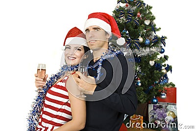 Christmas couple Stock Photo