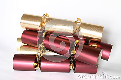 Christmas crackers Stock Photo