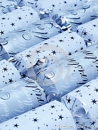 Christmas Crackers Stock Photo