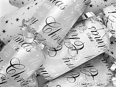 Christmas Crackers Stock Photo