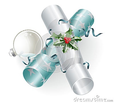 Christmas crackers and decoration Vector Illustration