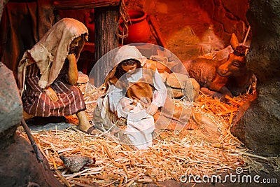 Christmas creche Stock Photo