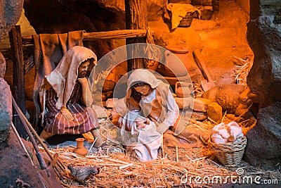 Christmas creche Stock Photo