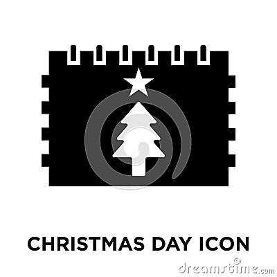 Christmas day icon vector isolated on white background, logo con Vector Illustration