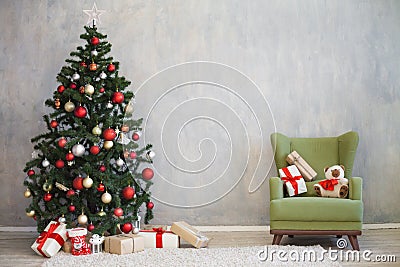 Christmas decor for Christmas with gifts Stock Photo