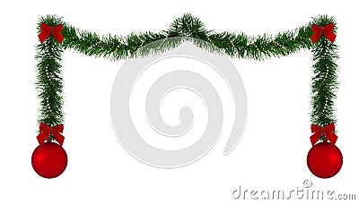 Christmas decoration border Stock Photo