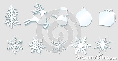 Christmas decoration elements Vector Illustration