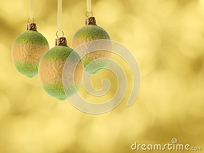 Christmas decoration lemons Stock Photo