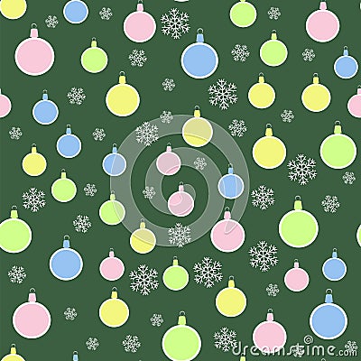 Christmas Decoration Seamless Snowflake Pattern Vector Illustration