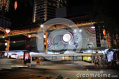 Christmas Decoration at Singapore Orchard Road Editorial Stock Photo