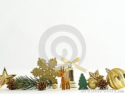 Christmas decoration on white background Stock Photo