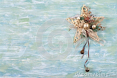 Christmas decoration on wood Stock Photo