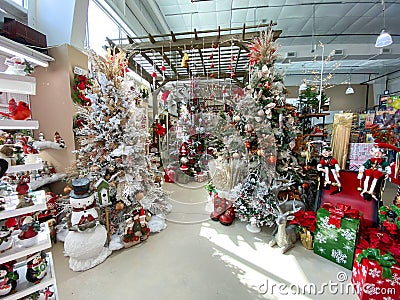 Christmas decorations at an Ace Hardware retail store in Orlando, Florida Editorial Stock Photo