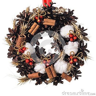 Christmas decorative wreath Stock Photo