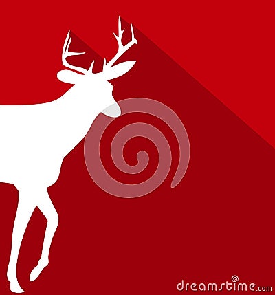 Christmas deer flat designs background Stock Photo