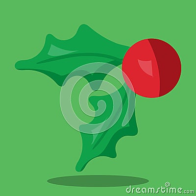 Christmas deer leaf 07 Vector Illustration