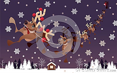 Christmas deer Vector Illustration