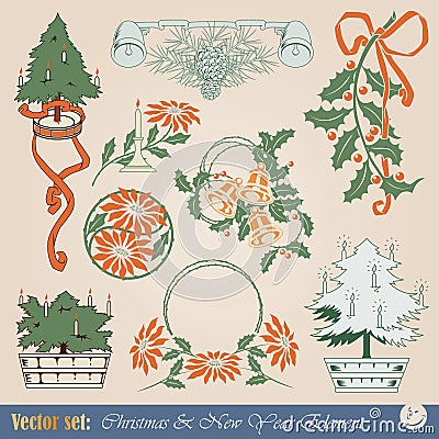 Christmas design elements Vector Illustration