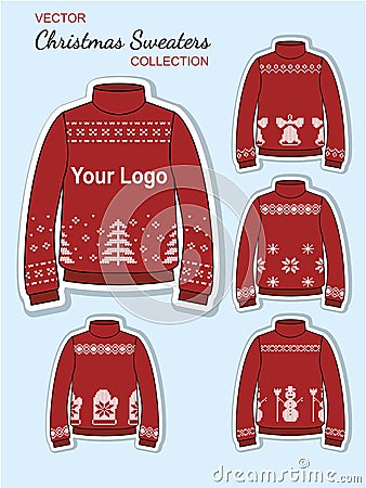 Christmas Design jersey Sweaters Vector Illustration