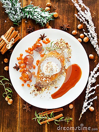 Christmas dessert Stock Photo