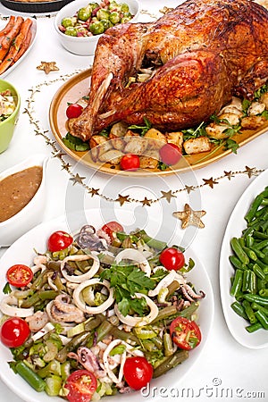 Christmas dinner Stock Photo