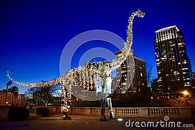 Christmas Dinosaur Editorial Stock Photo