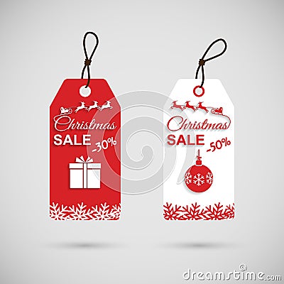 Christmas discounts, save Vector Illustration