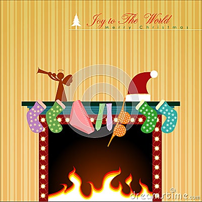 Christmas display. Vector Illustration