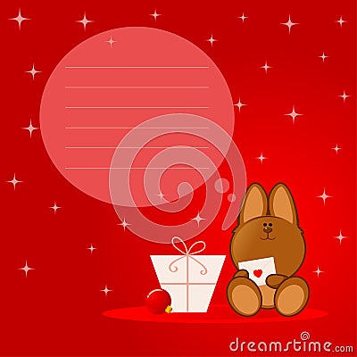 Christmas Dog Vector Illustration