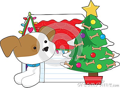 Christmas Dog House Stock Photo