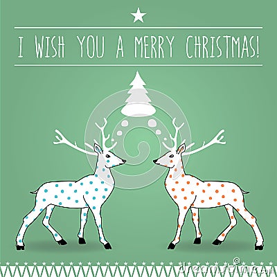 Christmas Dream postcard Vector Illustration