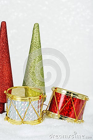 Christmas drums Stock Photo