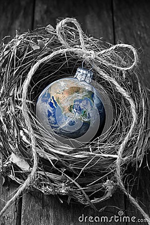 Christmas Earth New Years Sustainable Love Stock Photo