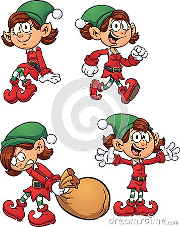 Christmas elf Vector Illustration