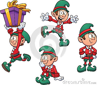 Christmas elf Vector Illustration